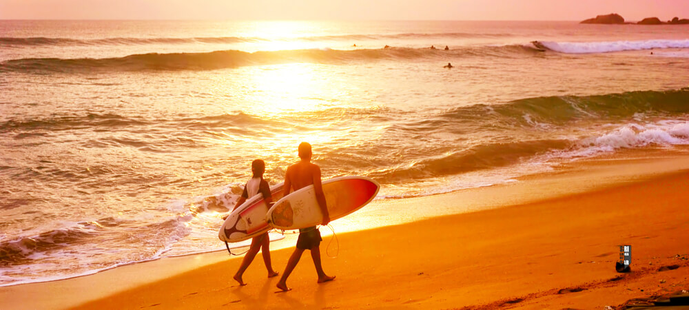 South is a popular surf and water sport destination